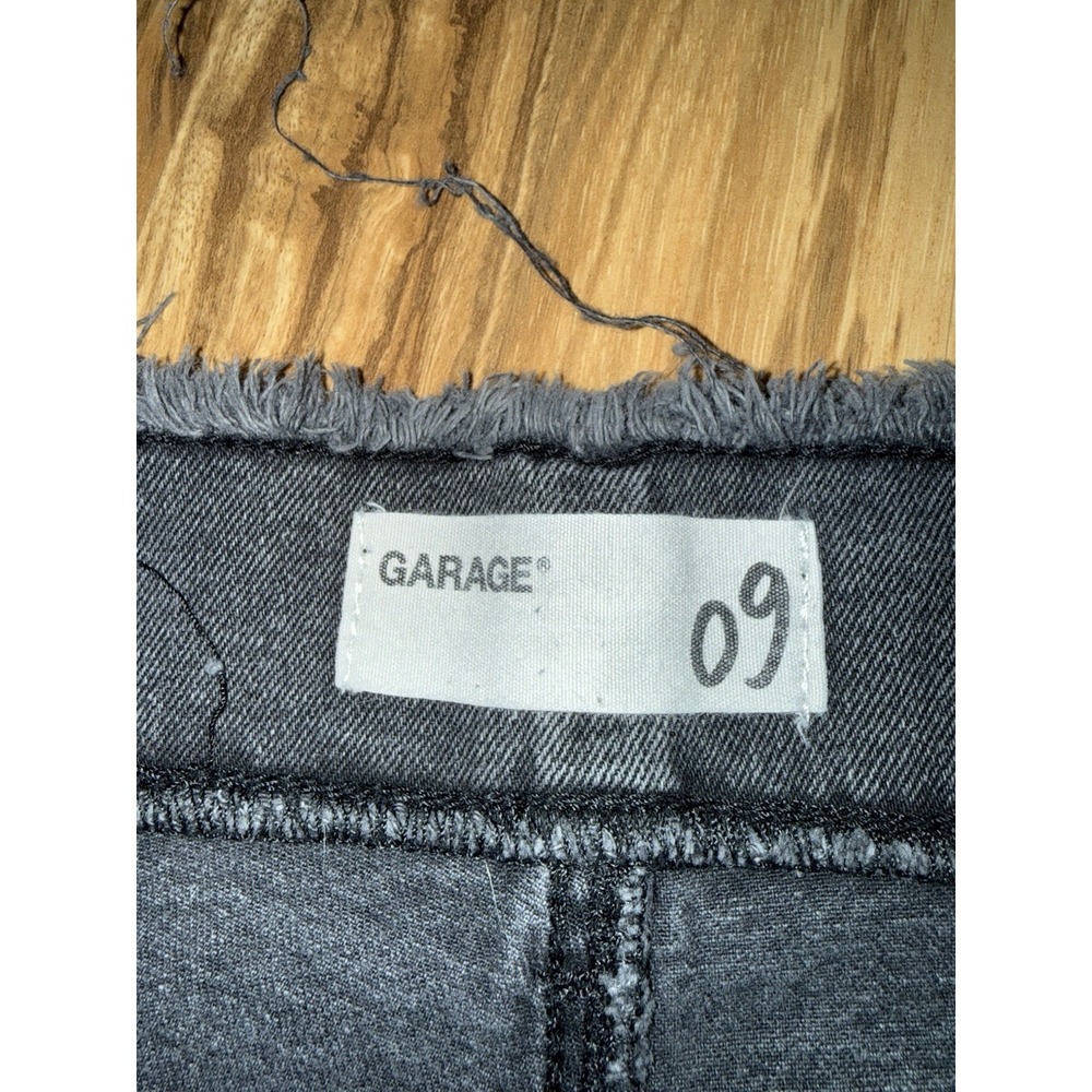 Garage Jeans Women's 9‎ Black High Rise Frayed Waist Skinny Stretch Denim Pants - Picture 3 of 10